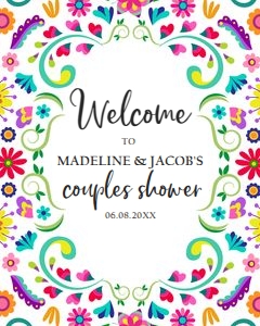 Welcome Sign Fiesta Couples Shower 0466 Vertical design preview
