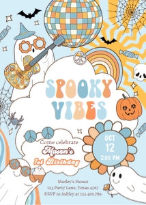Invitation Halloween Spooky Vibes 0471 Boy design preview