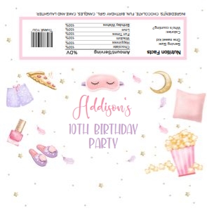 Candy Bar Wrapper Sleepover 0447 design preview
