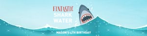 Water Bottle Label Shark Fintastic Shark Water 0089 design preview