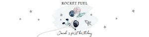 Water Bottle Labels Space Planets Balloons Blue Rocket Fuel White Boy 0366 design preview