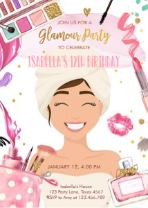 Glamour Party Invitation 0420 V2 design preview