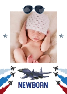 Monthly Banner Fighter Pilot 5x7 0469 design preview