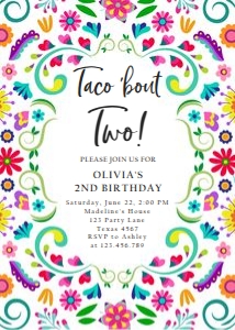 Invitation Fiesta Taco Bout Two 0466 design preview