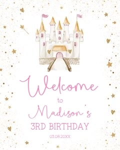 Welcome Sign Princess Castle 0477 design preview