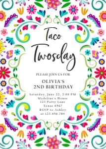 Invitation Fiesta Taco Twosday 0466 design preview