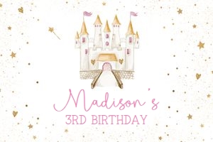 Backdrop Banner Princess Castle 0477 design preview