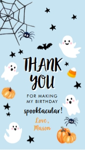Favor Tag Spooktacular Birthday Blue 0418 design preview