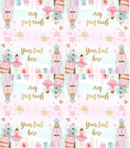 Food Labels Nutcracker Pink Gold 0352 design preview