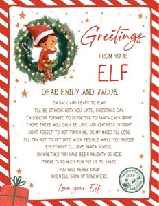 Letter Greetings Form Your Elf Wreath Boy 0481 design preview