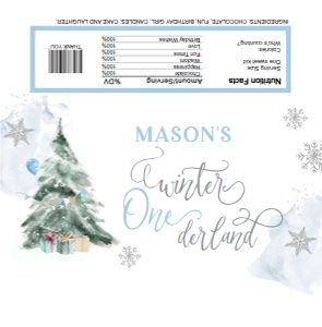 Candy Bar Wrapper Winter Tree Boy 0363 design preview
