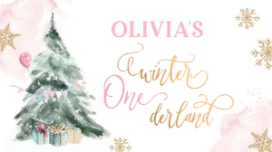 Gable Box Winter Tree Girl Gold 0363 design preview