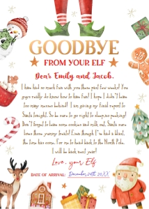 Elf Letter Holidays Goodbye From Your Elf 0445 design preview