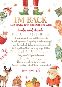Elf Letter Holidays I am Back 0445 design preview
