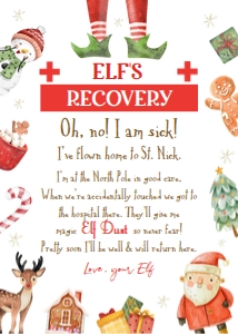 Elf Letter Holidays Elf Recovery Letter 0445 design preview