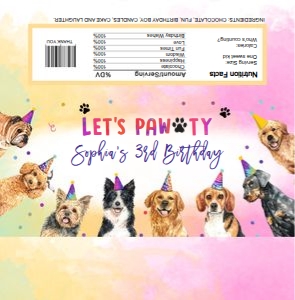 Candy Bar Wrapper Dog 0460 design preview