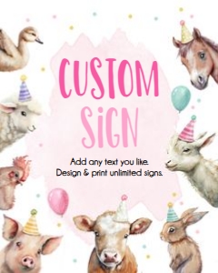 Custom Sign Farm Pink 0448 design preview
