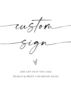 Minimalist Custom Editable Sign v2 0493 design preview