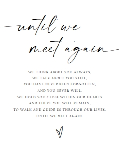Minimalist Until We Meet Again Sign 0493 design preview