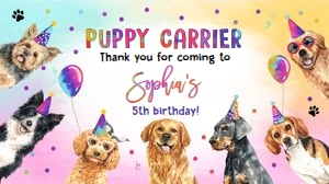 Gable Box Pawty Animals Dogs Puppy Carrier 0460 design preview