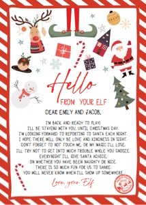 Letter Hello From Your Elf Christmas Mix 0496 design preview