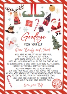 Letter Goodbye From Your Elf Christmas Mix 0496 design preview
