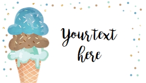 Food Label Ice Cream Boy Brown Blue 0243 design preview
