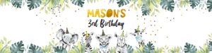 Water Bottle Labels Party Animals Safari Boy Gold 0322 design preview