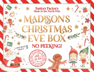 Christmas Eve Box Label 0358 design preview