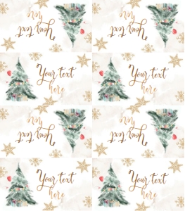 Food Label Winter Tree Neutral Gold Birthday 0363 design preview