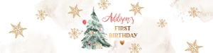 Water Bottle Label Winter Tree Neutral Gold Birthday 0363 design preview