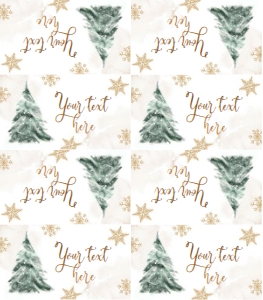Food Label Winter Tree Neutral Gold 0363 design preview