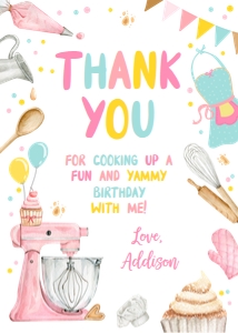 Thank You Card Baking 0364 design preview