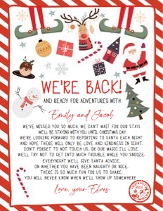 Letter We're Back From Your Elves Christmas Mix 0496 design preview