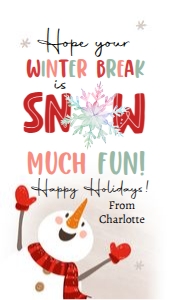 Favor Tag Snowman Winter Break Snow much Fun v2 0443 design preview