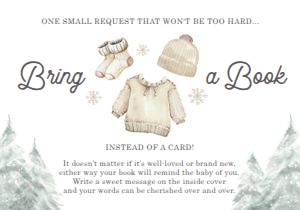 Bring a Book card Winter Clothes Neutral 0491 design preview