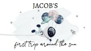 Gable Box Label Space Planets White Boy Blue First Trip 0366 design preview