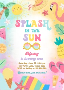 Invitation Splash in the Sun v2 0465 design preview