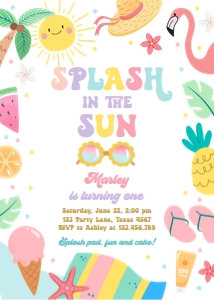 Invitation Splash in the Sun 0465 design preview