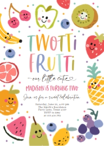 Birthday Invitation Twotti Frutti 0510 design preview