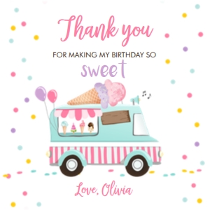 Favor Tag Ice Cream Truck Girl 0243 design preview