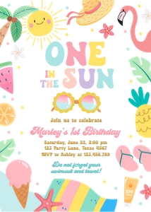 Invitation One in The Sun 0465 design preview