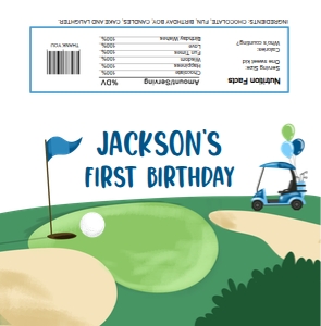 Candy Bar Wrapper Golf Blue 0405 design preview