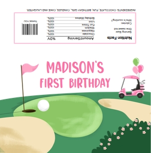 Candy Bar Wrapper Golf Pink 0405 design preview