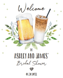 Welcome Sign Love is Brewing Cold Brew White 0190 design preview