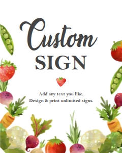 Custom Sign Locally Grown Farmers Market 0144 design preview