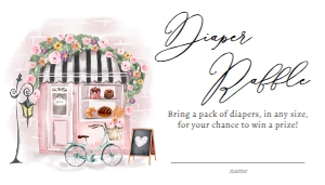 Diaper Raffle Ticket Paris 0441 design preview