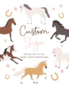 Custom Sign Horse 0513 design preview