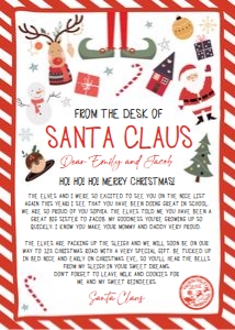 Letter Form the Desk of Santa Claus Elf Christmas Mix V2 0496 design preview