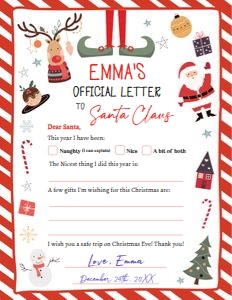 Letter to Santa Claus Elf Christmas Mix V2 0496 design preview